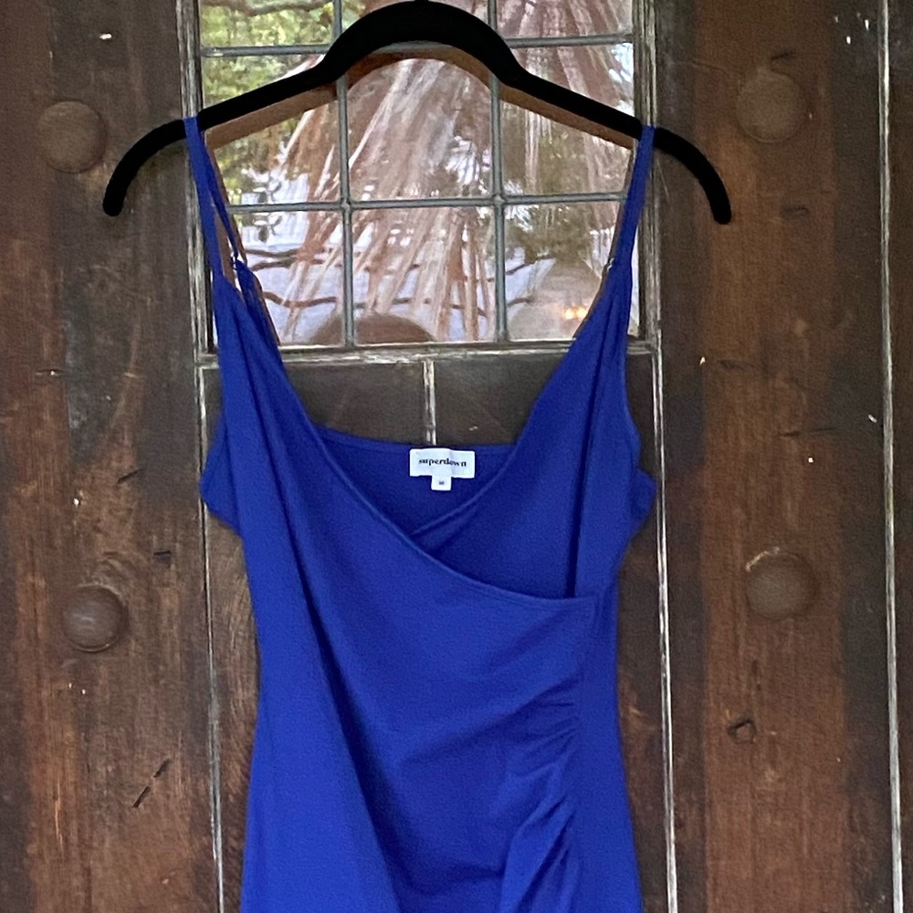 Superdown | Royal Blue Mini Dress Ruched - Picture 7 of 9